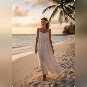 Stunning Zara Summer Sexi Gause Sun Dress Sz L